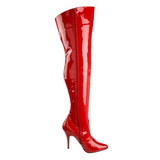 Rouge Verni 13 cm SEDUCE-3010 bottes cuissardes hommes