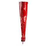 Rouge Verni 13 cm SEDUCE-3010 bottes cuissardes hommes