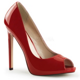 Rouge Verni 13 cm SEXY-42 Chaussures Escarpins Classiques