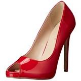 Rouge Verni 13 cm SEXY-42 Chaussures Escarpins Classiques