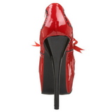Rouge Verni 14,5 cm Burlesque BORDELLO TEEZE-01 Escarpins Haut Talon