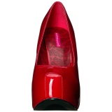 Rouge Verni 14,5 cm Burlesque TEEZE-06W pieds larges escarpins pour homme