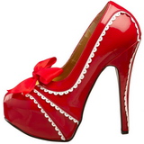 Rouge Verni 14,5 cm Burlesque TEEZE-14 Chaussures pour femmes a talon