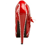 Rouge Verni 14,5 cm Burlesque TEEZE-14 Chaussures pour femmes a talon