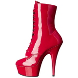 Rouge Verni 15,5 cm DELIGHT-1020 Plateforme Bottines