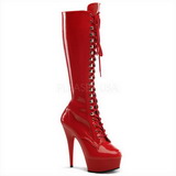 Rouge Verni 15,5 cm DELIGHT-2023 Plateforme Bottes Femmes