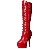 Rouge Verni 15,5 cm DELIGHT-2023 Plateforme Bottes Femmes