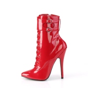 Rouge Verni 15 cm DOMINA-1023 Bottines Femmes pour Hommes