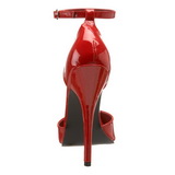 Rouge Verni 15 cm DOMINA-402 Escarpins Talons Hauts Hommes