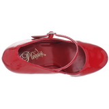 Rouge Verni 15 cm PLEASER DELIGHT-687 Escarpins Haut Talon