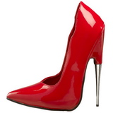 Rouge Verni 15 cm SCREAM-01 Chaussures Stilettos Escarpins Femmes