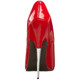 Rouge Verni 15 cm SCREAM-01 Chaussures Stilettos Escarpins Femmes