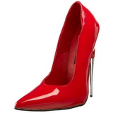 Rouge Verni 15 cm SCREAM-01 Chaussures Stilettos Escarpins Femmes