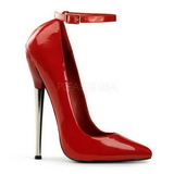 Rouge Verni 16 cm DAGGER-12 Chaussures Stilettos Escarpins Femmes