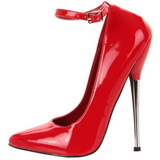 Rouge Verni 16 cm DAGGER-12 Chaussures Stilettos Escarpins Femmes