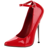 Rouge Verni 16 cm DAGGER-12 Chaussures Stilettos Escarpins Femmes