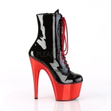 Rouge Verni 18 cm ADORE-1020 bottines plateforme chrome pour femmes