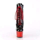 Rouge Verni 18 cm ADORE-1020 bottines plateforme chrome pour femmes