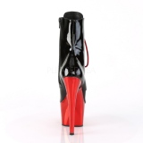 Rouge Verni 18 cm ADORE-1020 bottines plateforme chrome pour femmes