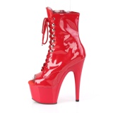 Rouge Verni 18 cm ADORE-1021 bottines plateforme pour femmes