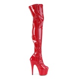 Rouge Verni 18 cm ADORE-3000 Bottes Cuissardes Talons Hauts