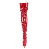 Rouge Verni 18 cm ADORE-3000 Bottes Cuissardes Talons Hauts