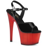 Rouge Verni 18 cm ADORE-709T sandales pleaser plateforme