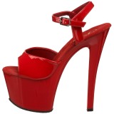 Rouge Verni 18 cm Pleaser SKY-309 Talons Hauts Plateforme