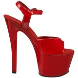 Rouge Verni 18 cm Pleaser SKY-309 Talons Hauts Plateforme