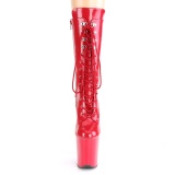 Rouge Verni 20 cm FLA-1050 talons très hauts - bottines plateforme extrême