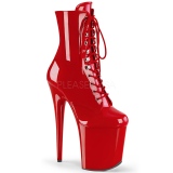 Rouge Verni 20 cm FLAMINGO-1020 Plateforme Bottines