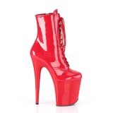 Rouge Verni 20 cm FLAMINGO-1020 Plateforme Bottines