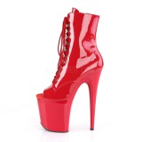 Rouge Verni 20 cm FLAMINGO-1021 bottines plateforme pour femmes