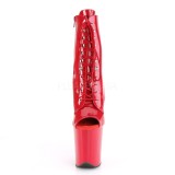Rouge Verni 20 cm FLAMINGO-1021 bottines plateforme pour femmes