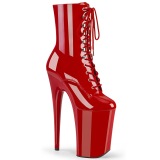 Rouge Verni 23 cm INFINITY-1020 talons trs hauts - bottines plateforme extrme