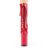 Rouge Verni 23 cm INFINITY-1020 talons trs hauts - bottines plateforme extrme