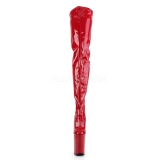 Rouge Verni 23 cm PLEASER INFINITY-4000 Cuissardes Haut Talon