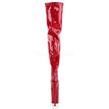 Rouge Verni 23 cm PLEASER INFINITY-4000 Cuissardes Haut Talon