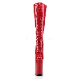 Rouge Verni 23 cm Pleaser INFINITY-2020 Plateforme Bottes Femmes