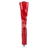 Rouge Verni 23 cm Pleaser INFINITY-2020 Plateforme Bottes Femmes