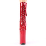 Rouge Verni 25,5 cm BEYOND-1020 talons très hauts - bottines plateforme extrême