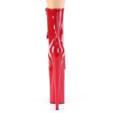 Rouge Verni 25,5 cm BEYOND-1020 talons très hauts - bottines plateforme extrême