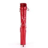 Rouge Verni 25,5 cm BEYOND-1050 talons trs hauts - bottines plateforme extrme