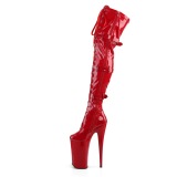 Rouge Verni 25,5 cm BEYOND-3028 bottes très hauts - cuissardes plateforme extrême