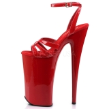 Rouge Verni 25,5 cm Pleaser BEYOND-012 Talons Hauts Plateforme