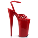 Rouge Verni 25,5 cm Pleaser BEYOND-012 Talons Hauts Plateforme