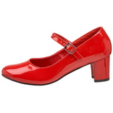 Rouge Verni 5 cm SCHOOLGIRL-50 Chaussures Escarpins Classiques