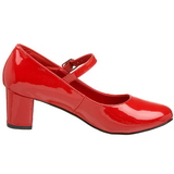 Rouge Verni 5 cm SCHOOLGIRL-50 Chaussures Escarpins Classiques