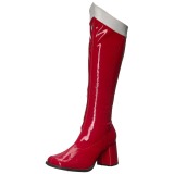 Rouge Verni 7,5 cm Funtasma GOGO-306 Bottes Femmes