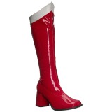 Rouge Verni 7,5 cm Funtasma GOGO-306 Bottes Femmes